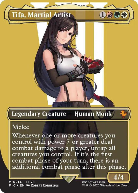 Tifa, Martial Artist (Borderless) (Surge Foil) [Commander: FINAL FANTASY] 214