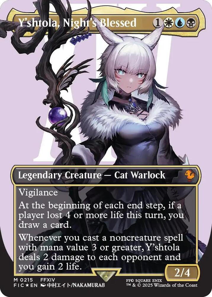 Y'shtola, Night's Blessed (Borderless) (Surge Foil) [Commander: FINAL FANTASY] 215