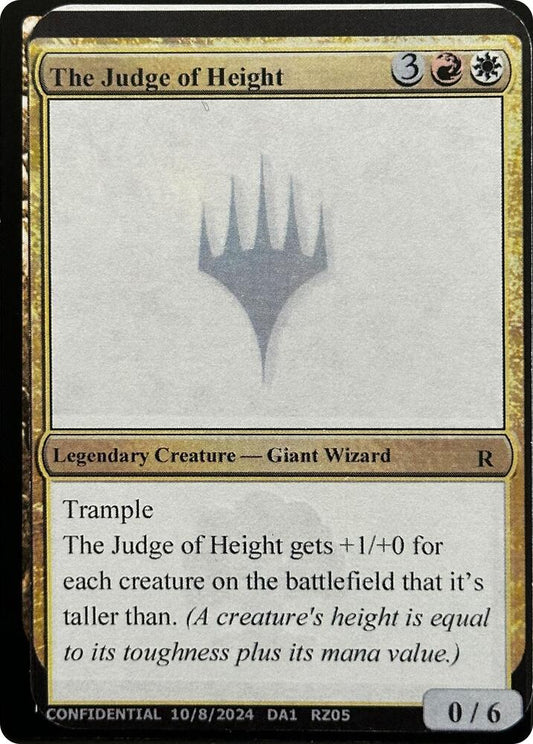 The Judge of Height [Un-Known Event Playtest Cards]
