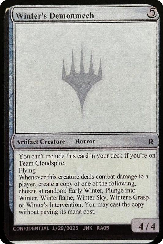 Winter's Demonmech [Un-Known Event Playtest Cards]