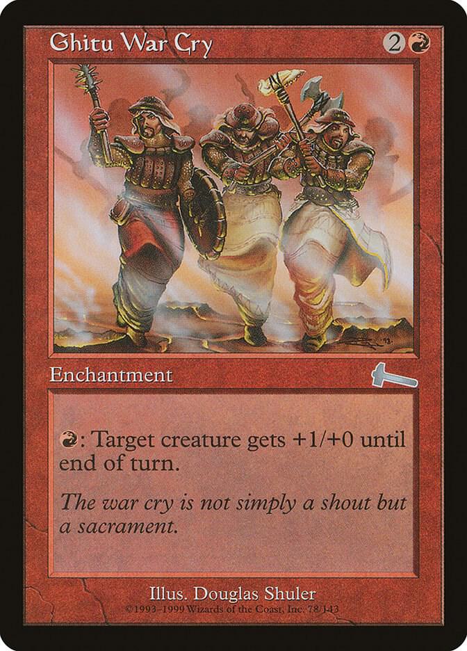 Ghitu War Cry [Urza's Legacy] 78