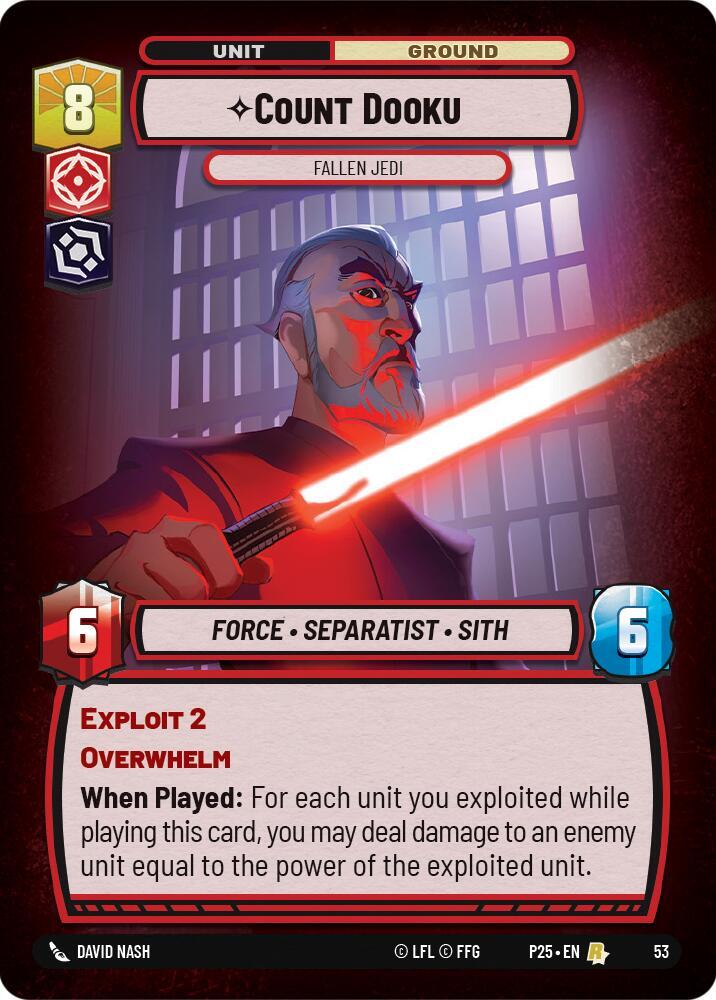 Count Dooku - Fallen Jedi [Organized Play Promos] 53