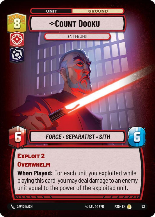 Count Dooku - Fallen Jedi [Organized Play Promos] 53