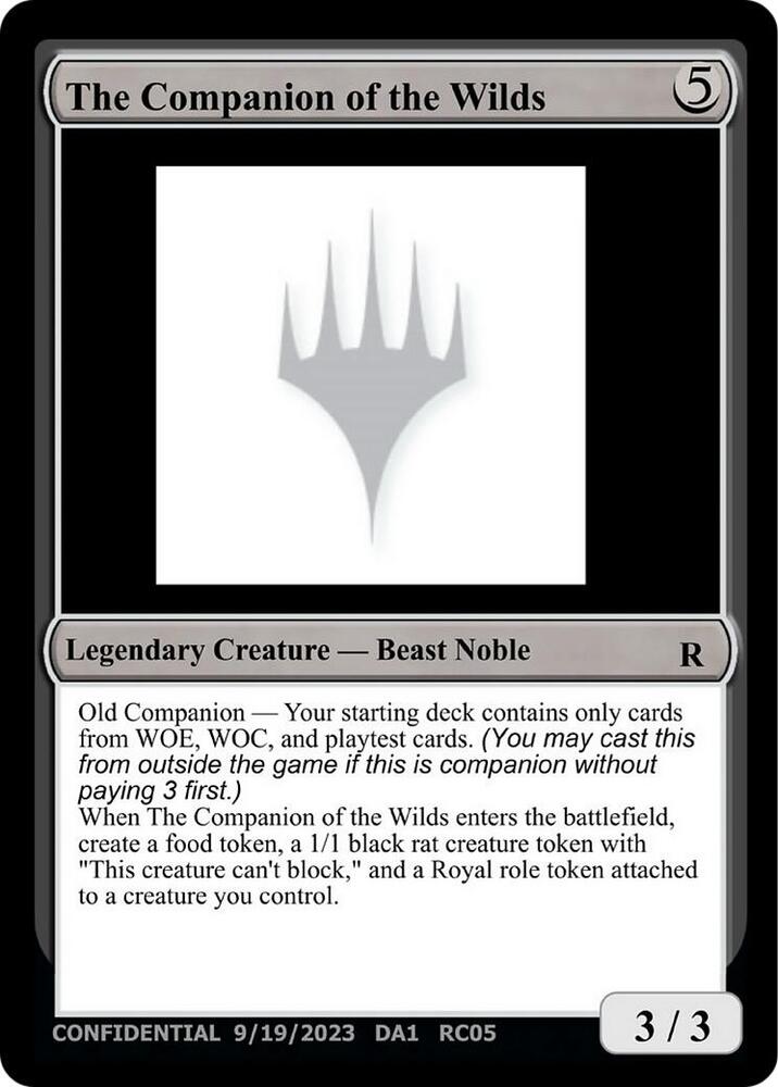 The Companion of the Wilds [Un-Known Event Playtest Cards]