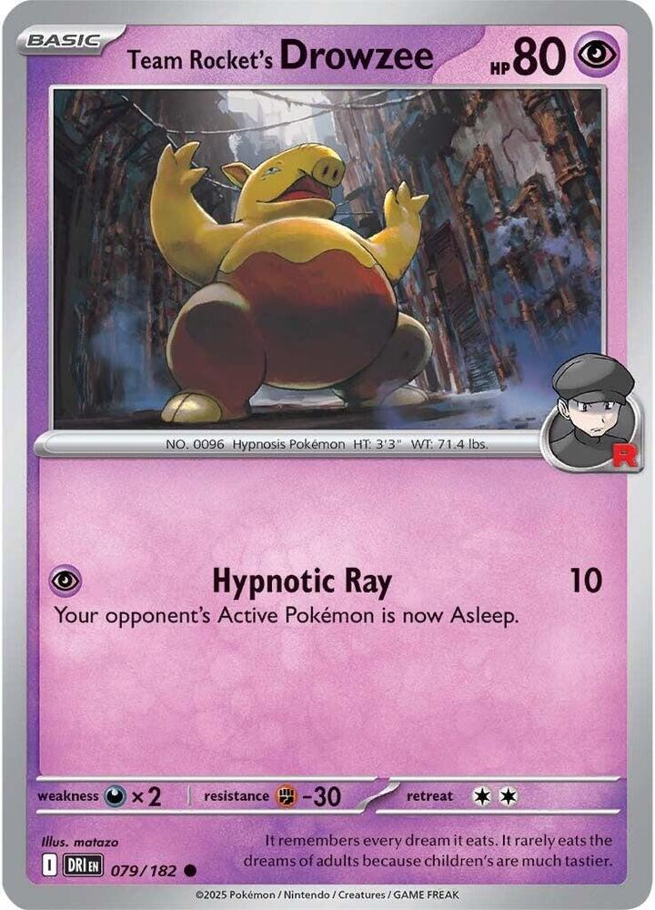 Team Rocket's Drowzee [SV10: Destined Rivals] 079/182