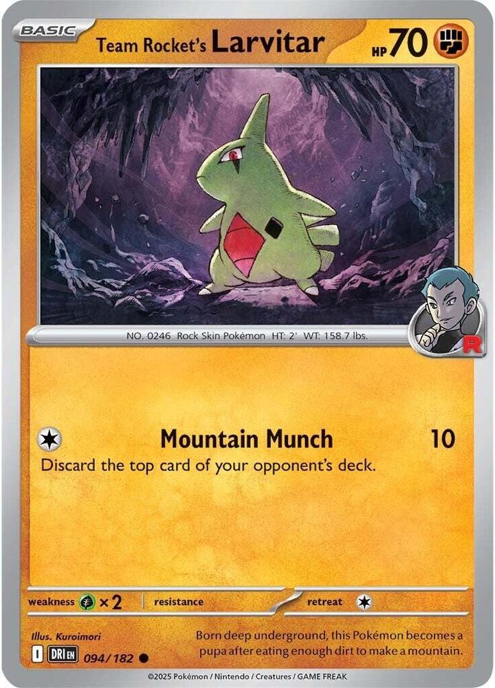 Team Rocket's Larvitar [SV10: Destined Rivals] 094/182