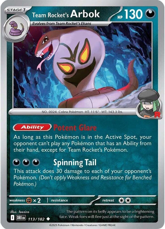 Team Rocket's Arbok [SV10: Destined Rivals] 113/182