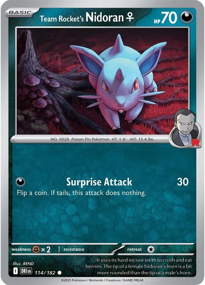 Team Rocket's Nidoran F [SV10: Destined Rivals] 114/182