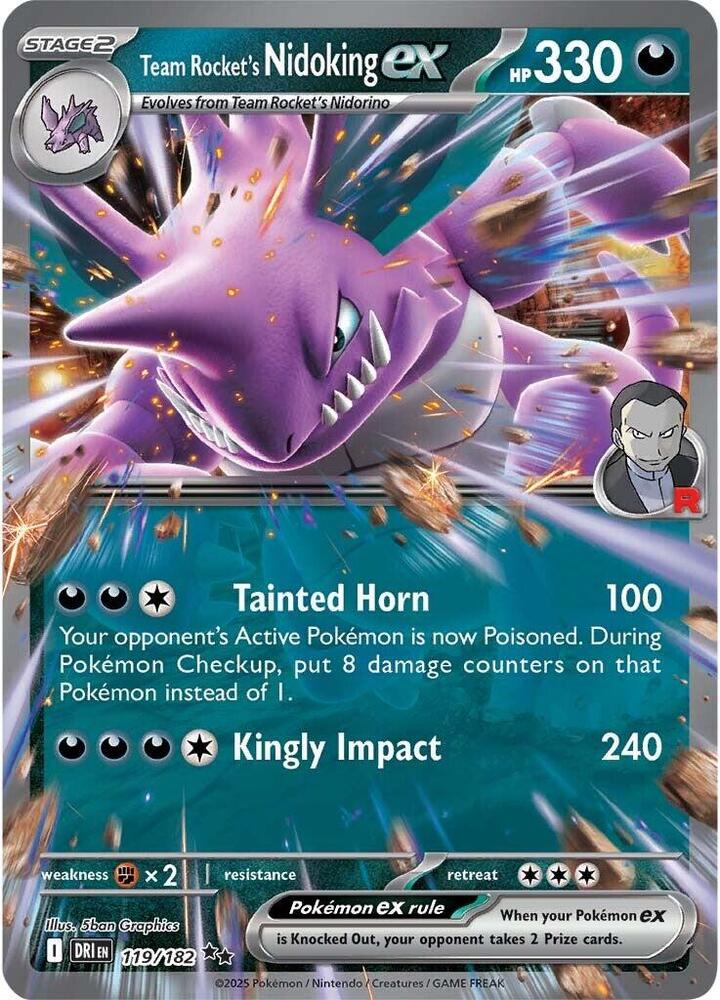 Team Rocket's Nidoking ex - 119/182 [SV10: Destined Rivals] 119/182