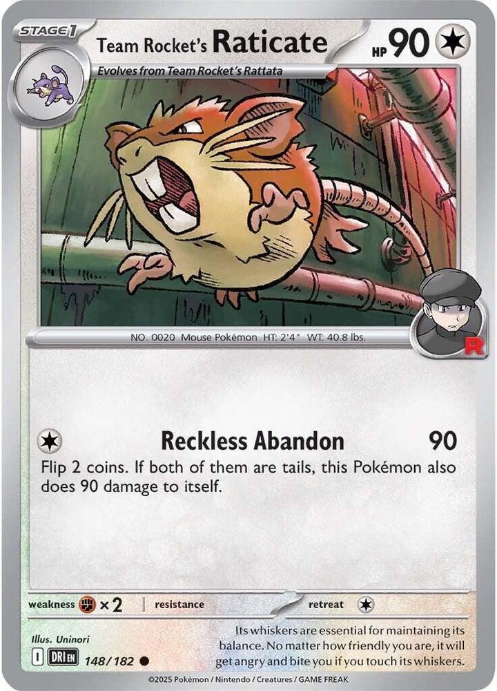 Team Rocket's Raticate - 148/182 [SV10: Destined Rivals] 148/182