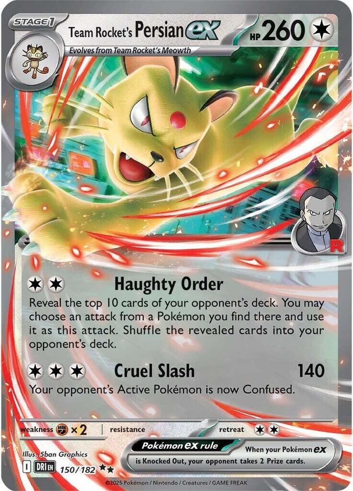 Team Rocket's Persian ex - 150/182 [SV10: Destined Rivals] 150/182