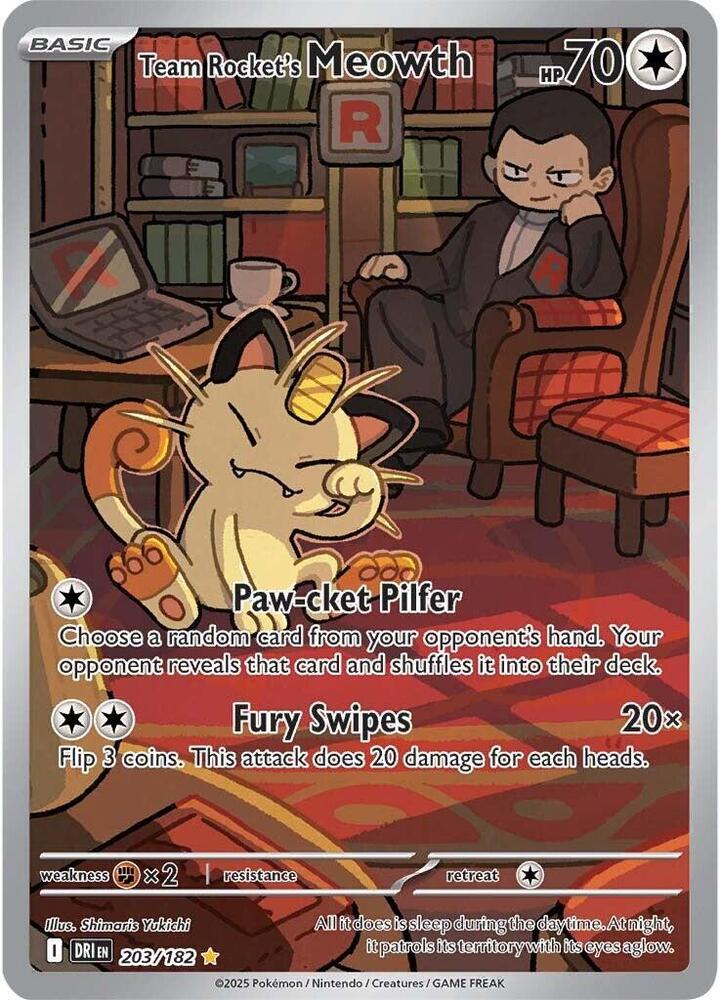 Team Rocket's Meowth - 203/182 [SV10: Destined Rivals] 203/182
