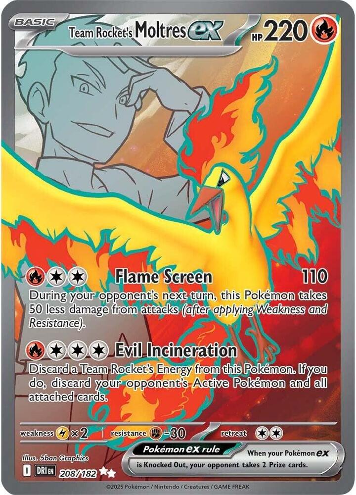 Team Rocket's Moltres ex - 208/182 [SV10: Destined Rivals] 208/182