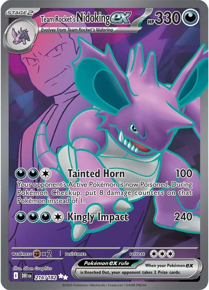 Team Rocket's Nidoking ex - 216/182 [SV10: Destined Rivals] 216/182