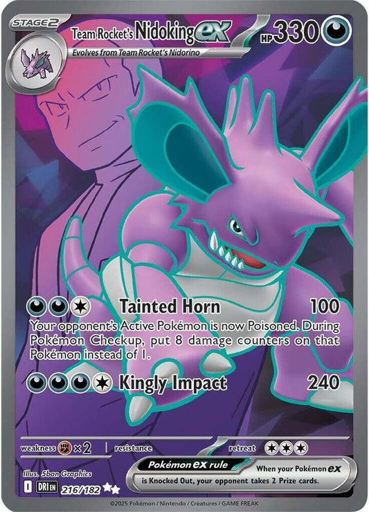 Team Rocket's Nidoking ex - 216/182 [SV10: Destined Rivals] 216/182
