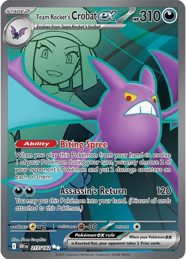 Team Rocket's Crobat ex - 217/182 [SV10: Destined Rivals] 217/182