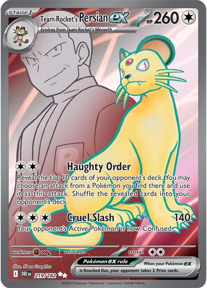 Team Rocket's Persian ex - 219/182 [SV10: Destined Rivals] 219/182