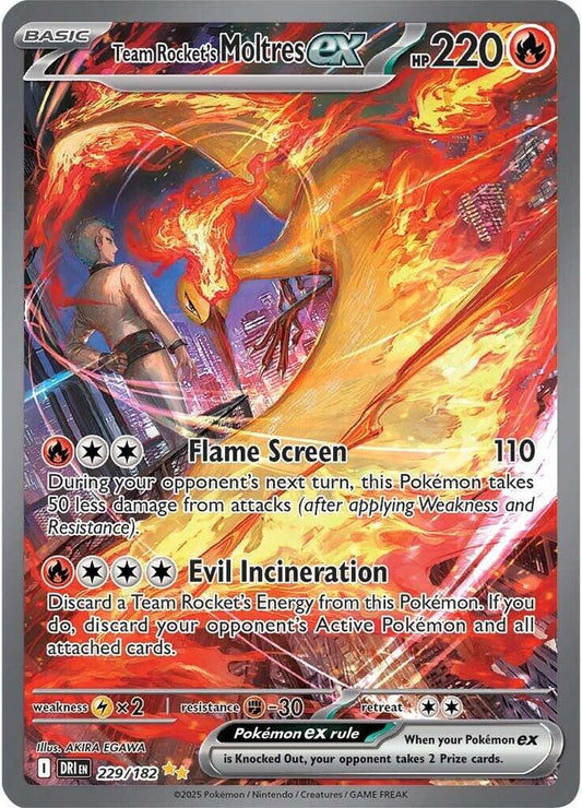 Team Rocket's Moltres ex - 229/182 [SV10: Destined Rivals] 229/182