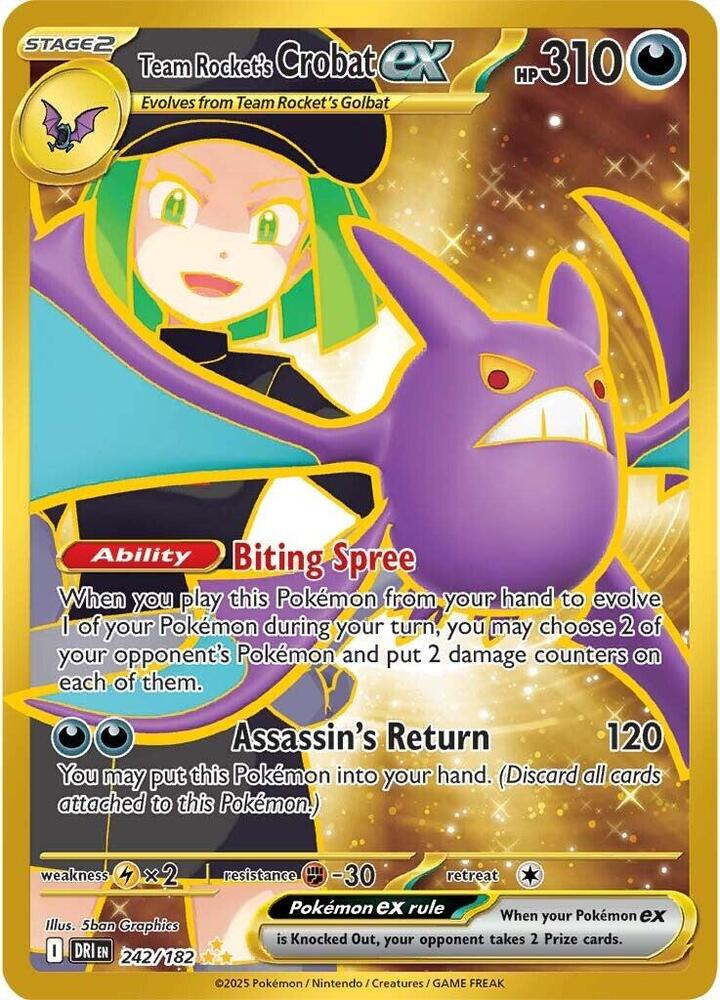 Team Rocket's Crobat ex - 242/182 [SV10: Destined Rivals] 242/182
