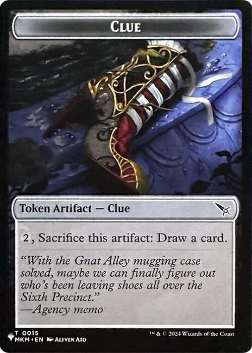 Clue // Copy Double-Sided Token [The List Reprints] 15 // 1