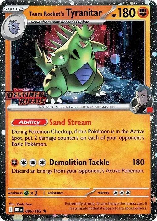 Team Rocket's Tyranitar (Prerelease) [Miscellaneous Cards & Products] 096/182
