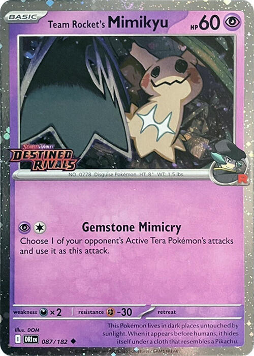 Team Rocket's Mimikyu (Prerelease) [Miscellaneous Cards & Products] 087/182