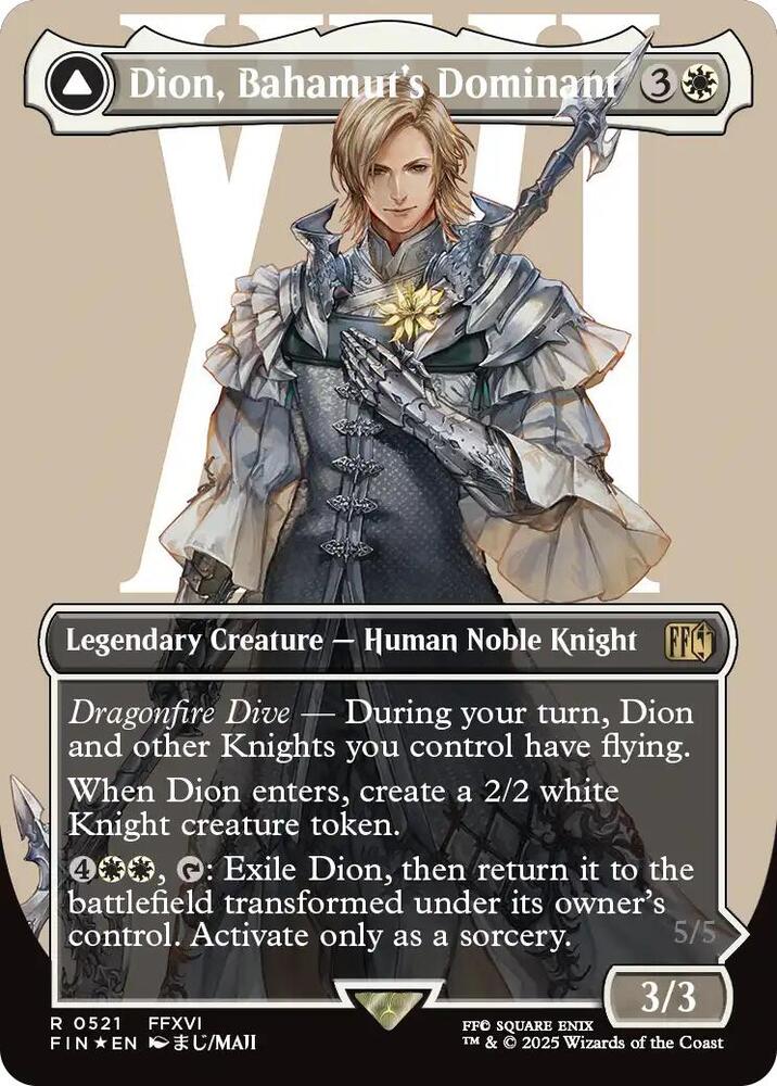 Dion, Bahamut's Dominant (Borderless) (Surge Foil) [FINAL FANTASY] 521