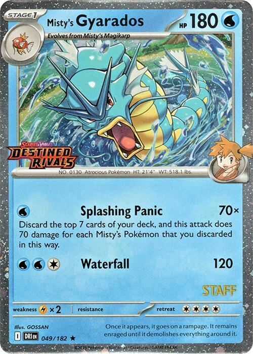 Misty's Gyarados (Prerelease) [Staff] [Miscellaneous Cards & Products] 049/182