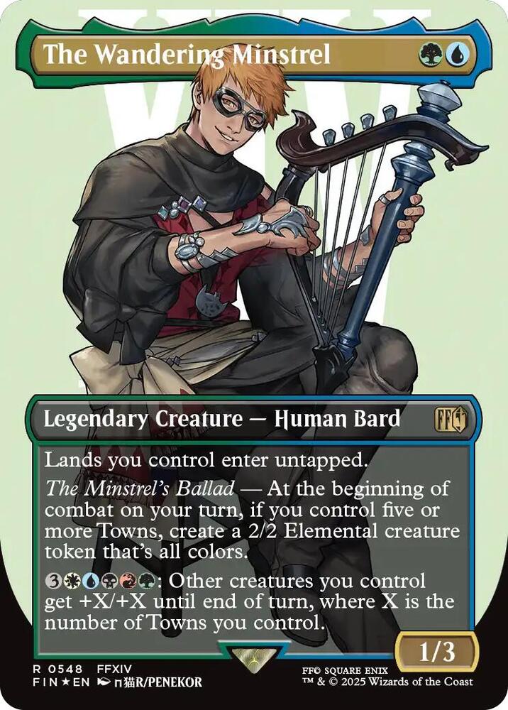 The Wandering Minstrel (Borderless) (Surge Foil) [FINAL FANTASY] 548