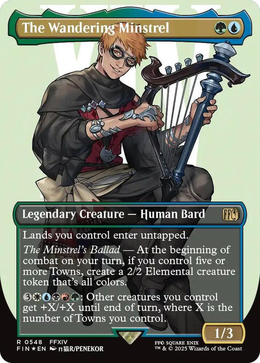 The Wandering Minstrel (Borderless) (Surge Foil) [FINAL FANTASY] 548