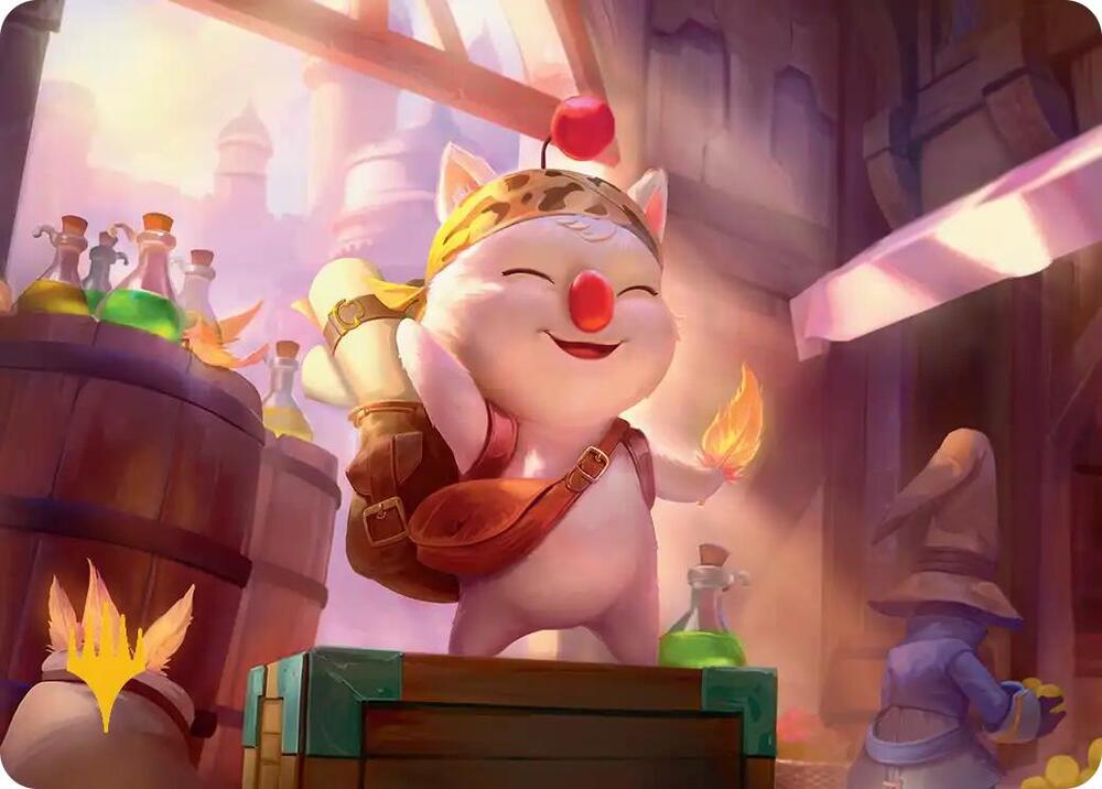 Stiltzkin, Moogle Merchant Art Card (Gold-Stamped Planeswalker Symbol) [Art Series: FINAL FANTASY] 3