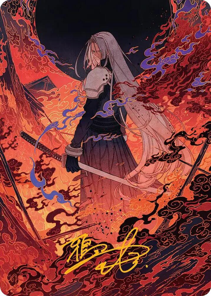 Nibelheim Aflame Art Card (Gold-Stamped Signature) [Art Series: FINAL FANTASY] 35