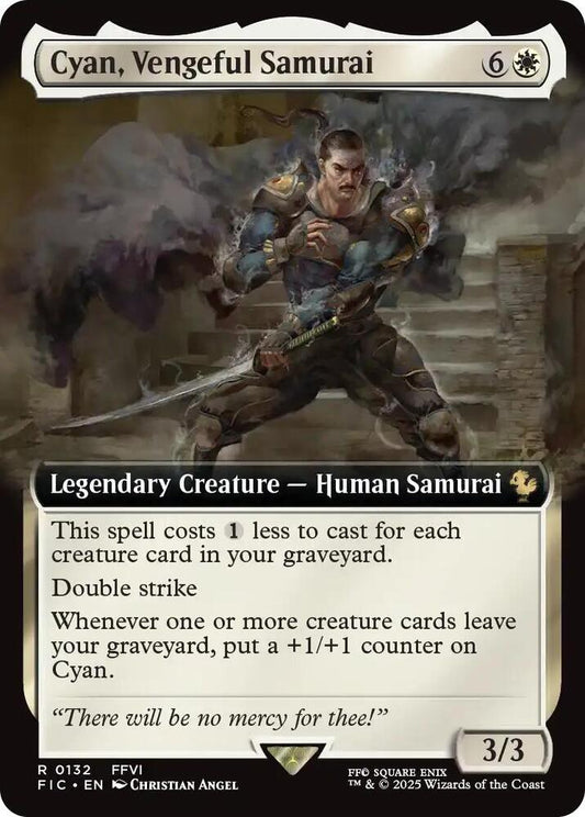 Cyan, Vengeful Samurai (Extended Art) [Commander: FINAL FANTASY] 132