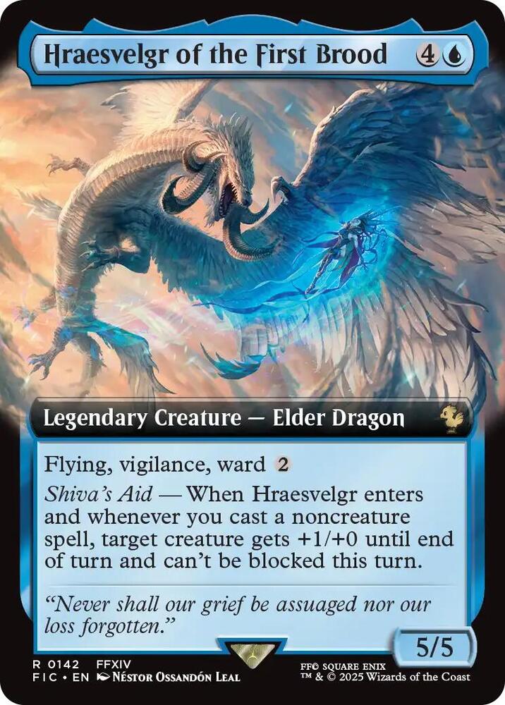 Hraesvelgr of the First Brood (Extended Art) [Commander: FINAL FANTASY] 142