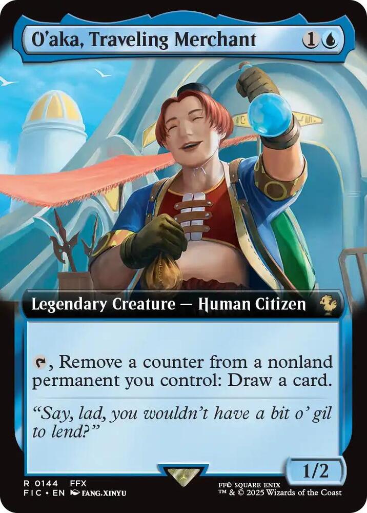 O'aka, Traveling Merchant (Extended Art) [Commander: FINAL FANTASY] 144
