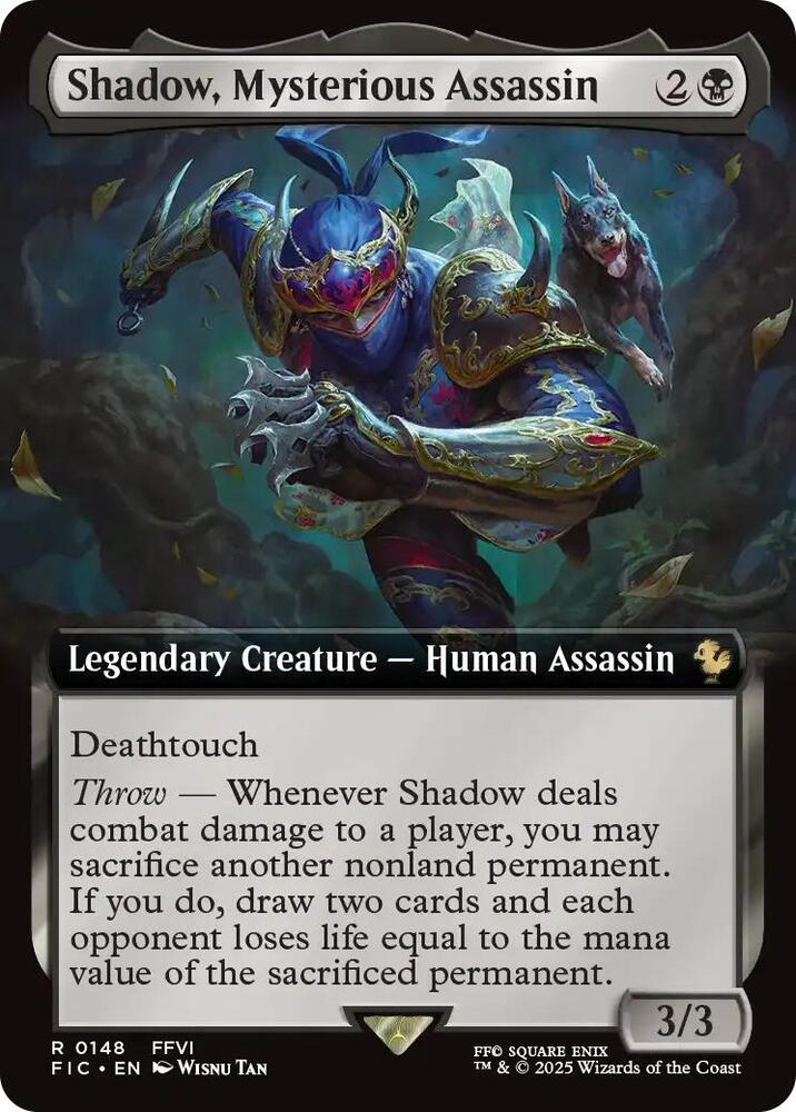 Shadow, Mysterious Assassin (Extended Art) [Commander: FINAL FANTASY] 148