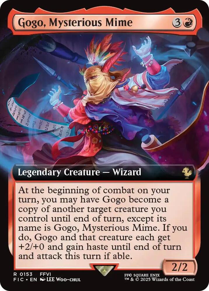 Gogo, Mysterious Mime (Extended Art) [Commander: FINAL FANTASY] 153