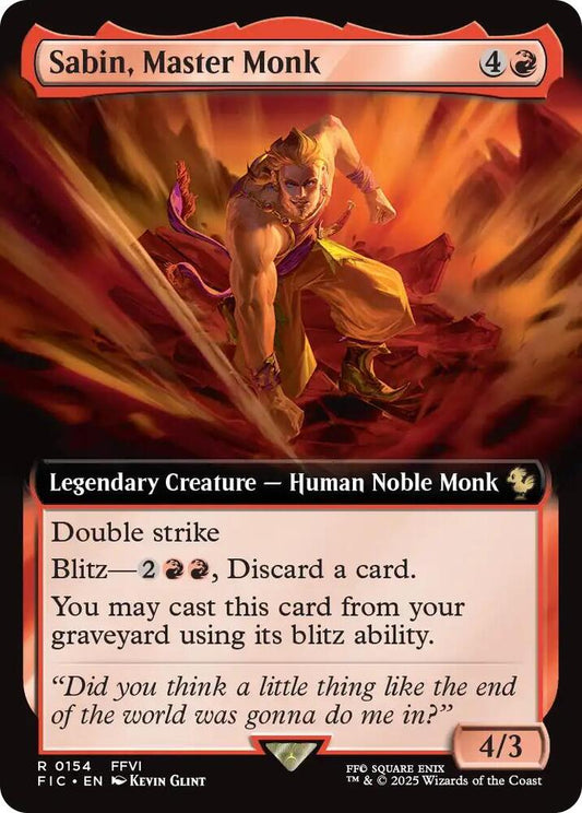 Sabin, Master Monk (Extended Art) [Commander: FINAL FANTASY] 154
