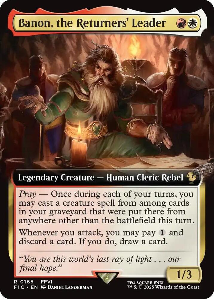 Banon, the Returners' Leader (Extended Art) [Commander: FINAL FANTASY] 165