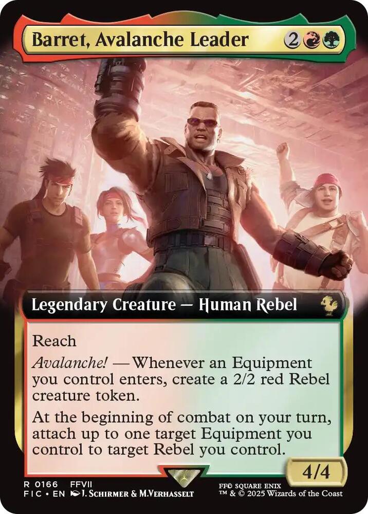 Barret, Avalanche Leader (Extended Art) [Commander: FINAL FANTASY] 166
