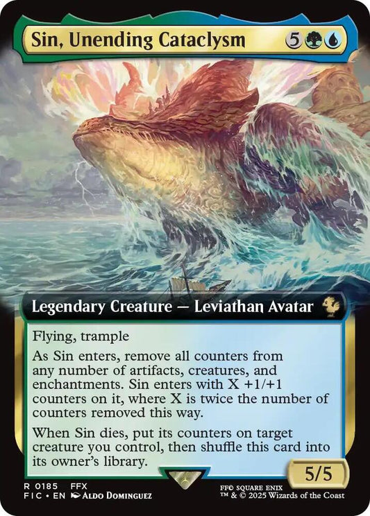 Sin, Unending Cataclysm (Extended Art) [Commander: FINAL FANTASY] 185