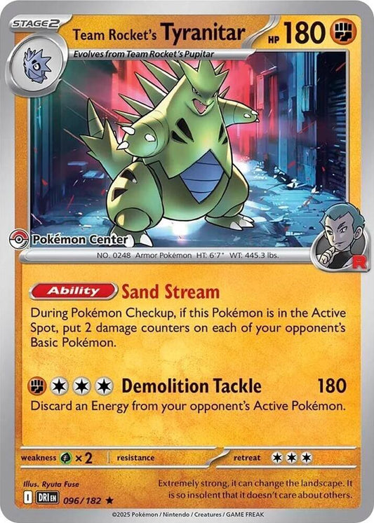 Team Rocket's Tyranitar (Pokemon Center Exclusive) [Miscellaneous Cards & Products] 096/182