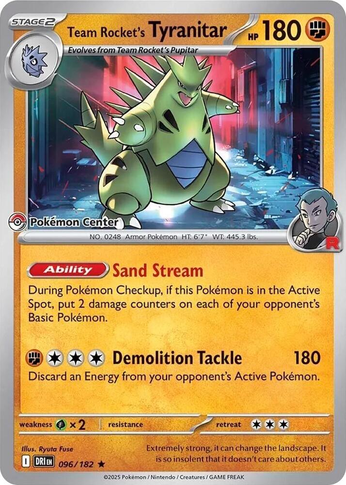 Team Rocket's Tyranitar (Pokemon Center Exclusive) [Miscellaneous Cards & Products] 096/182