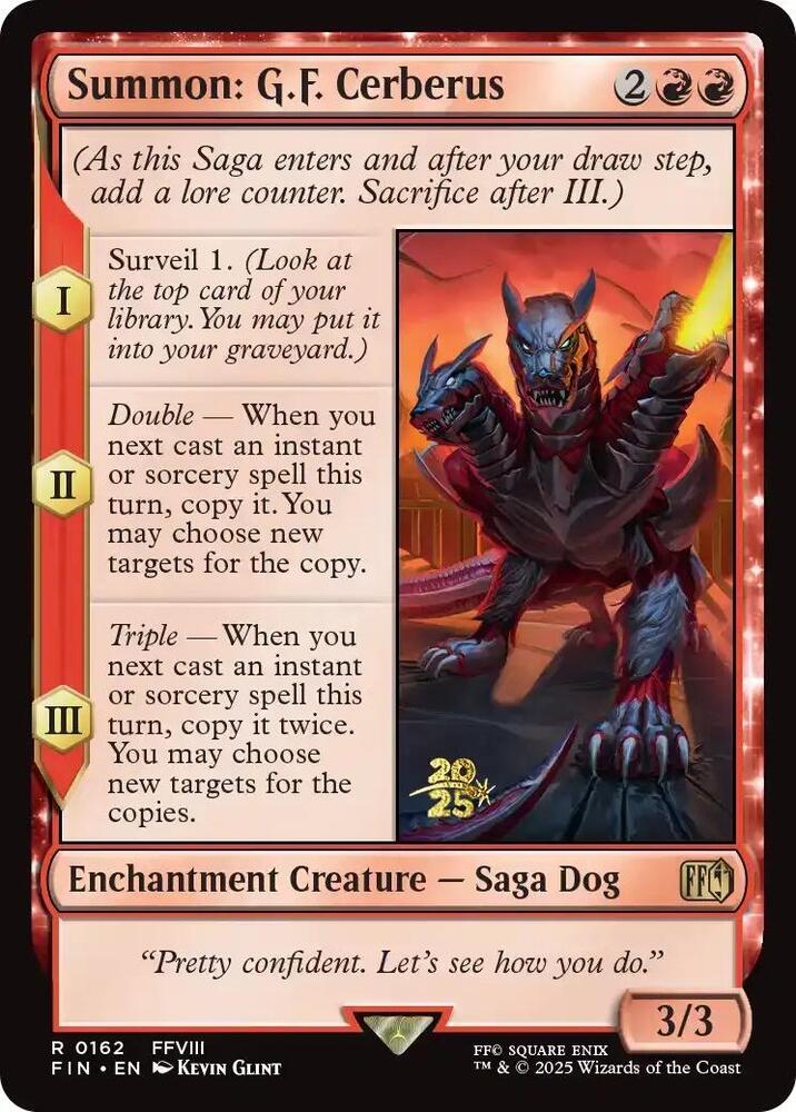 Summon: G.F. Cerberus [Prerelease Cards] 162