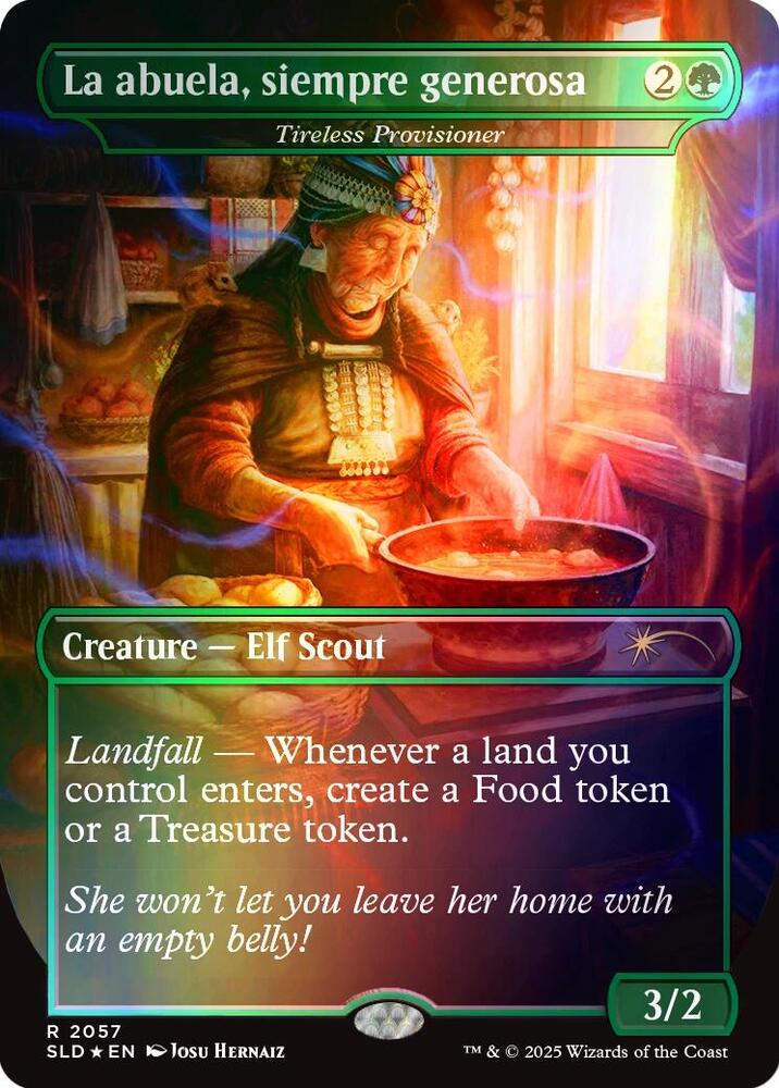 La abuela, siempre generosa - Tireless Provisioner (Rainbow Foil) [Secret Lair Drop Series] 2057