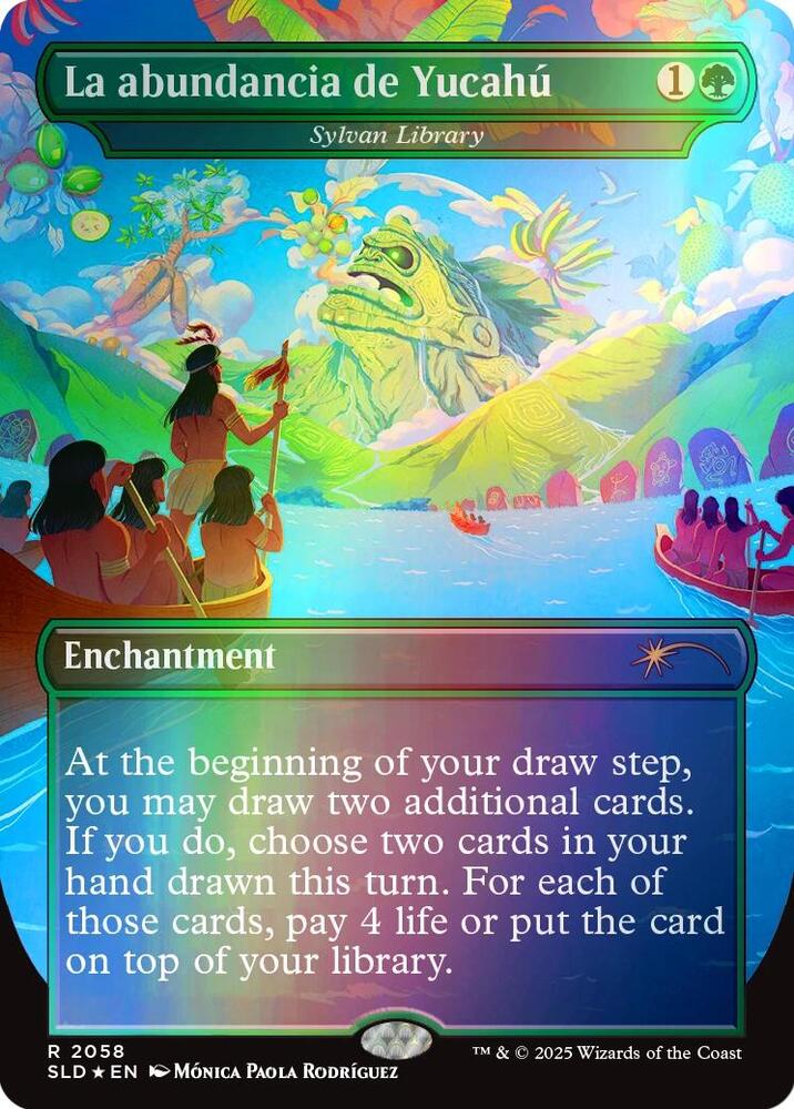 La abundancia de Yucahú - Sylvan Library (Rainbow Foil) [Secret Lair Drop Series] 2058