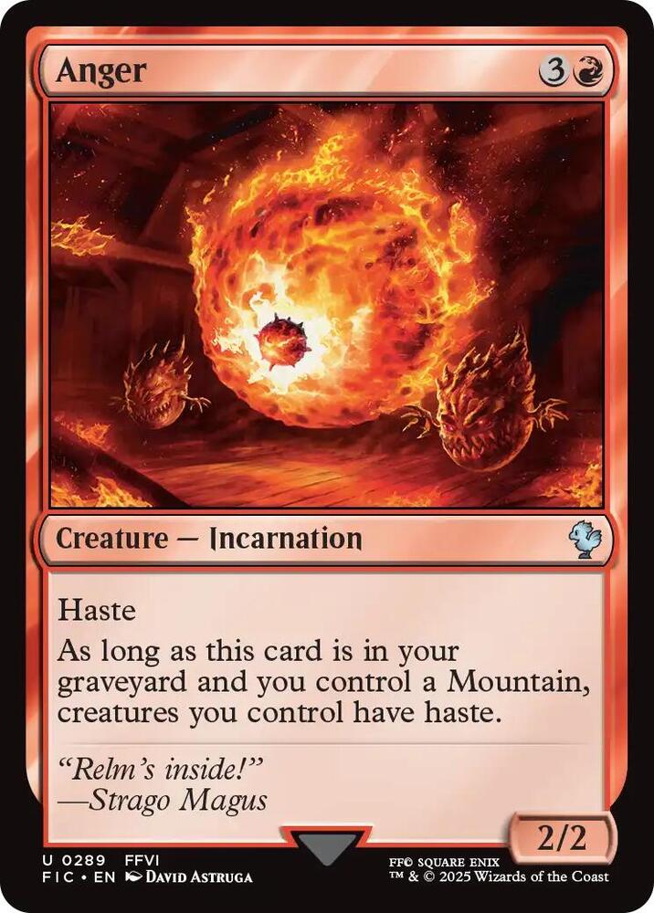 Anger (Surge Foil) [Commander: FINAL FANTASY] 289