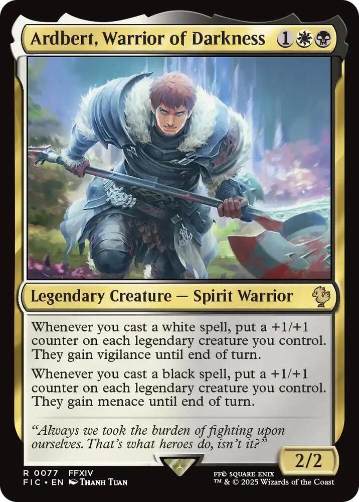 Ardbert, Warrior of Darkness (Surge Foil) [Commander: FINAL FANTASY] 77