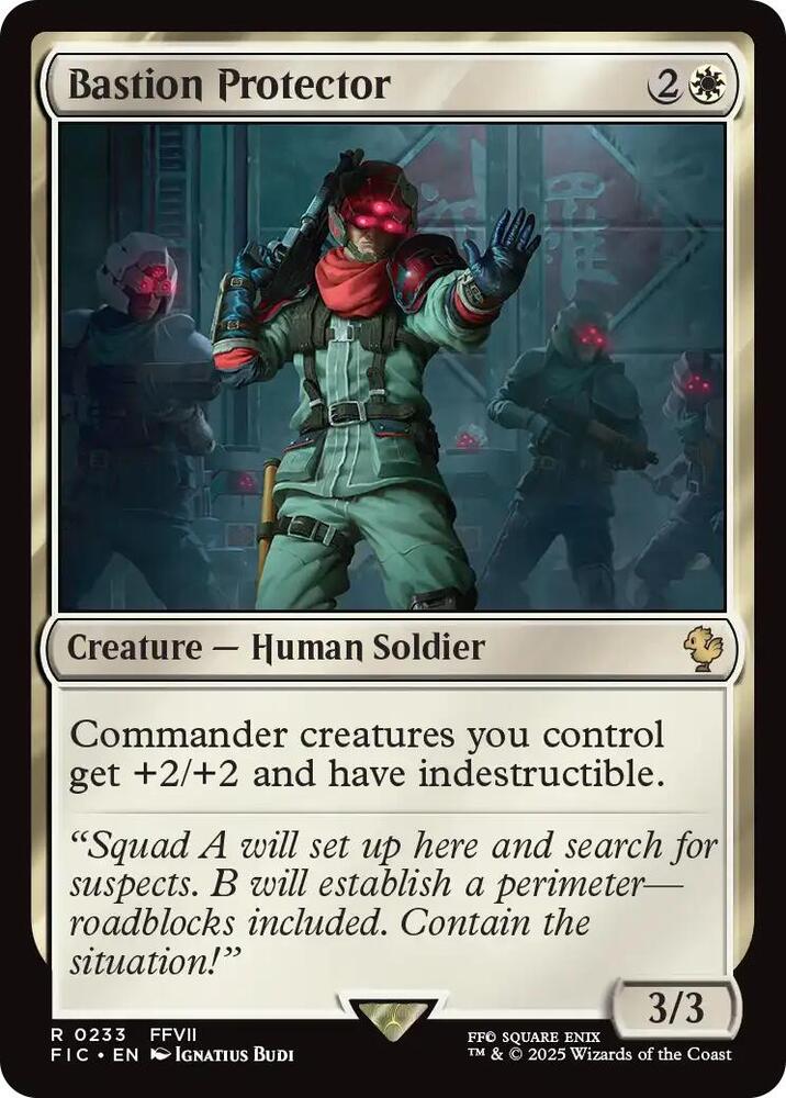 Bastion Protector (Surge Foil) [Commander: FINAL FANTASY] 233
