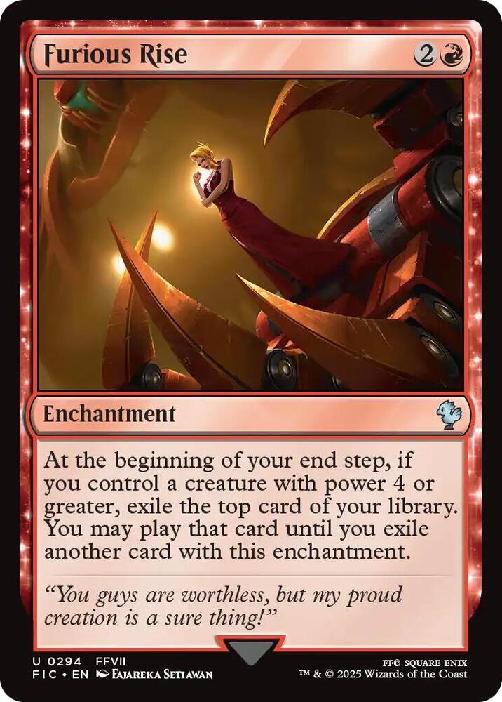 Furious Rise (Surge Foil) [Commander: FINAL FANTASY] 294